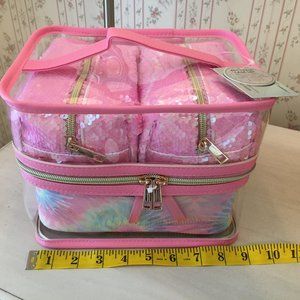 Under One Sky 4 Piece Train Case Set - Tye Dyed Corals